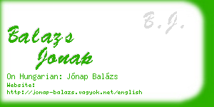 balazs jonap business card